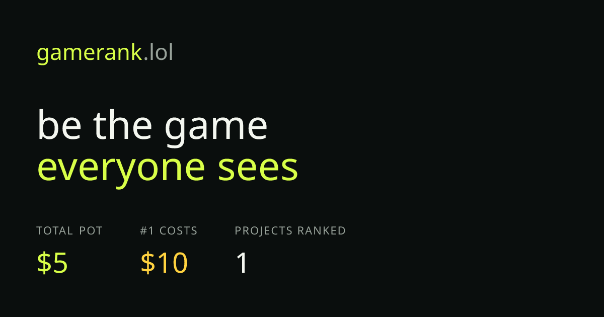GameRank Open Graph preview